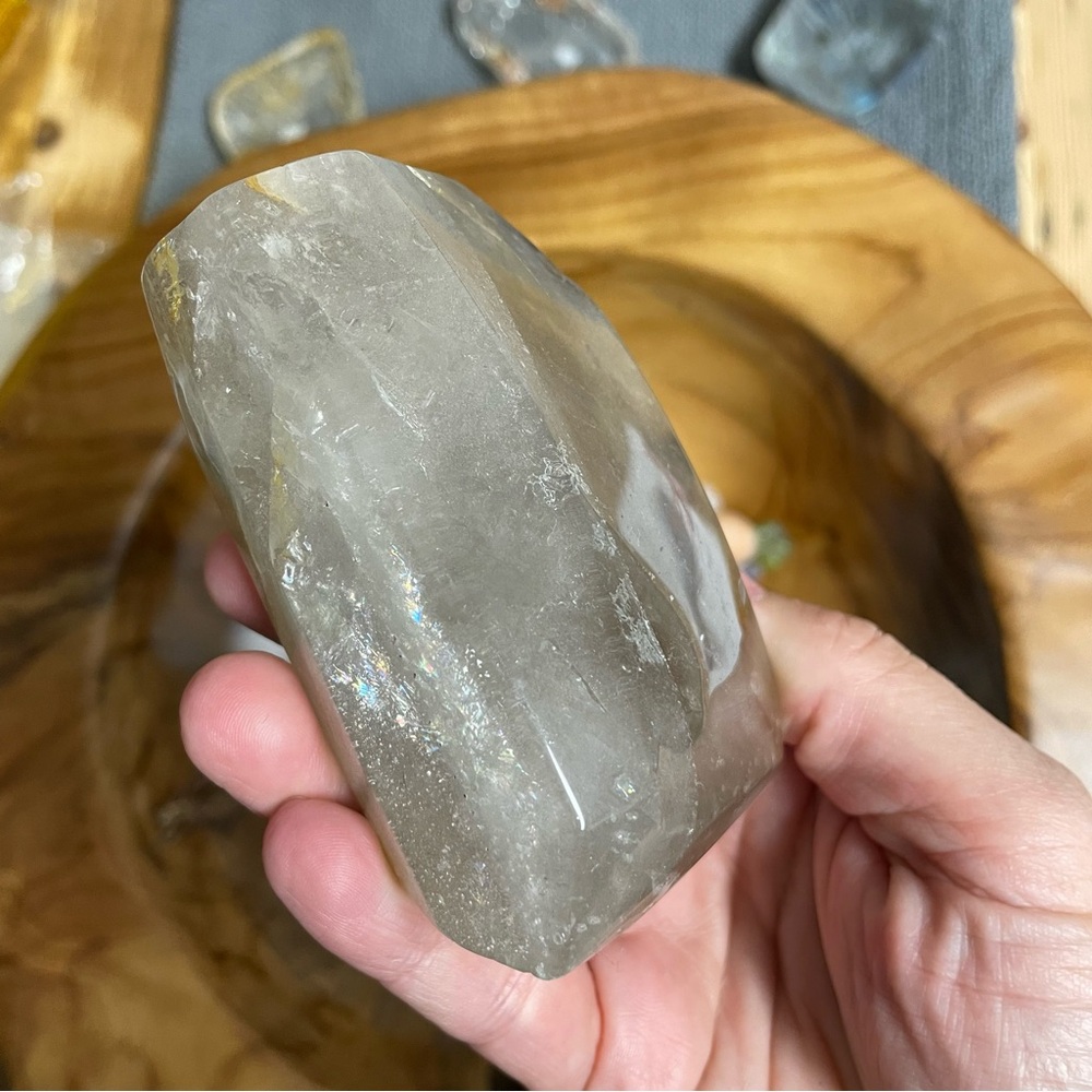 Large stunning smoky quartz golden healer polished Crystal Freeform decor - Picture 4 of 9